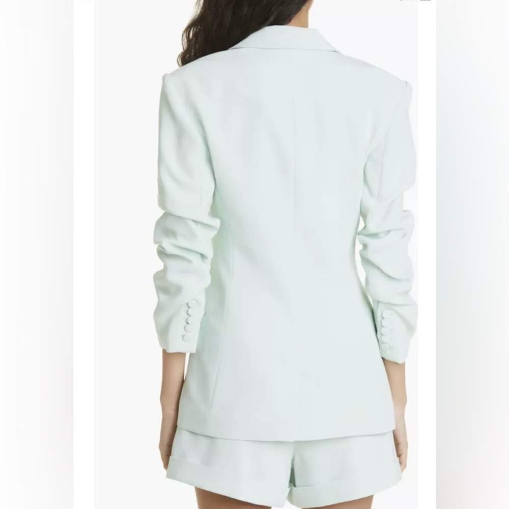 Women's Mint Green Double-Breasted Blazer - Picture 4 of 13